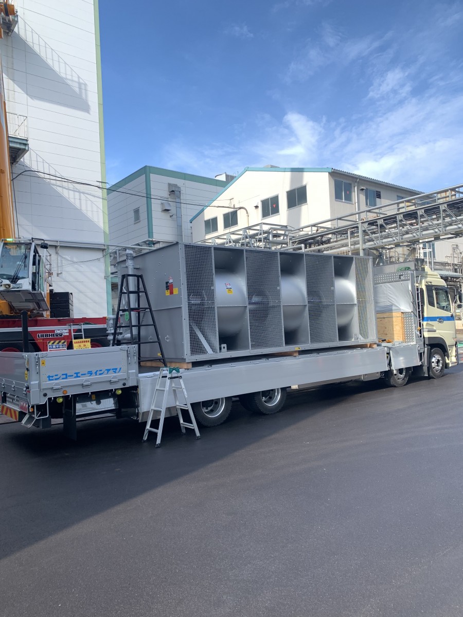 冷却塔搬入組立