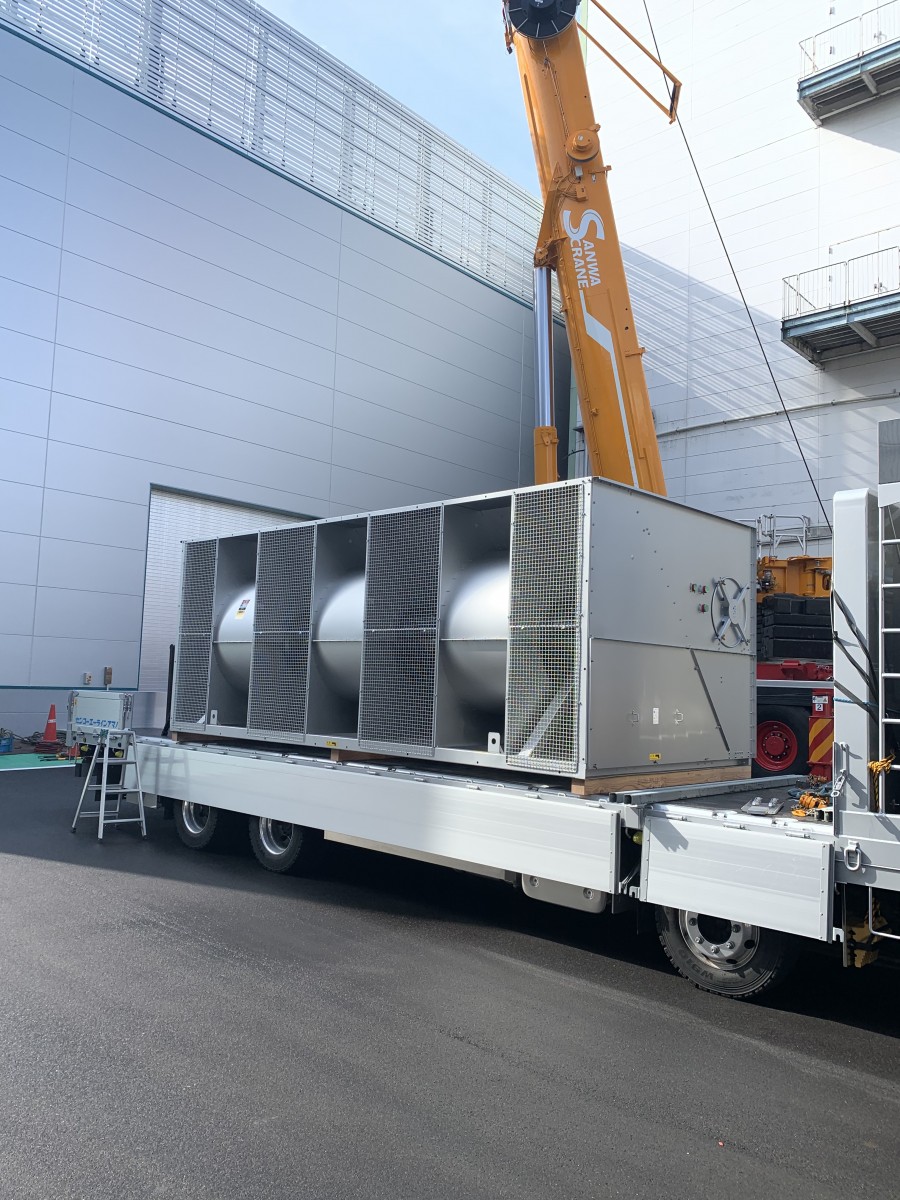 冷却塔搬入組立