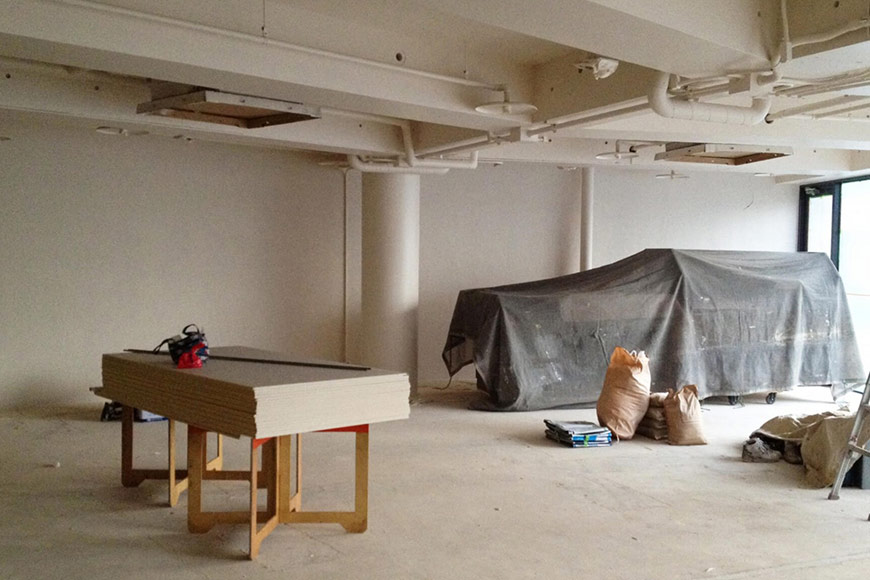 空調改修には内装工事はつきものです